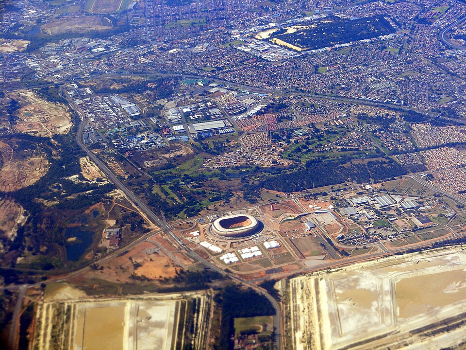 Campo de fútbol desde vista aérea